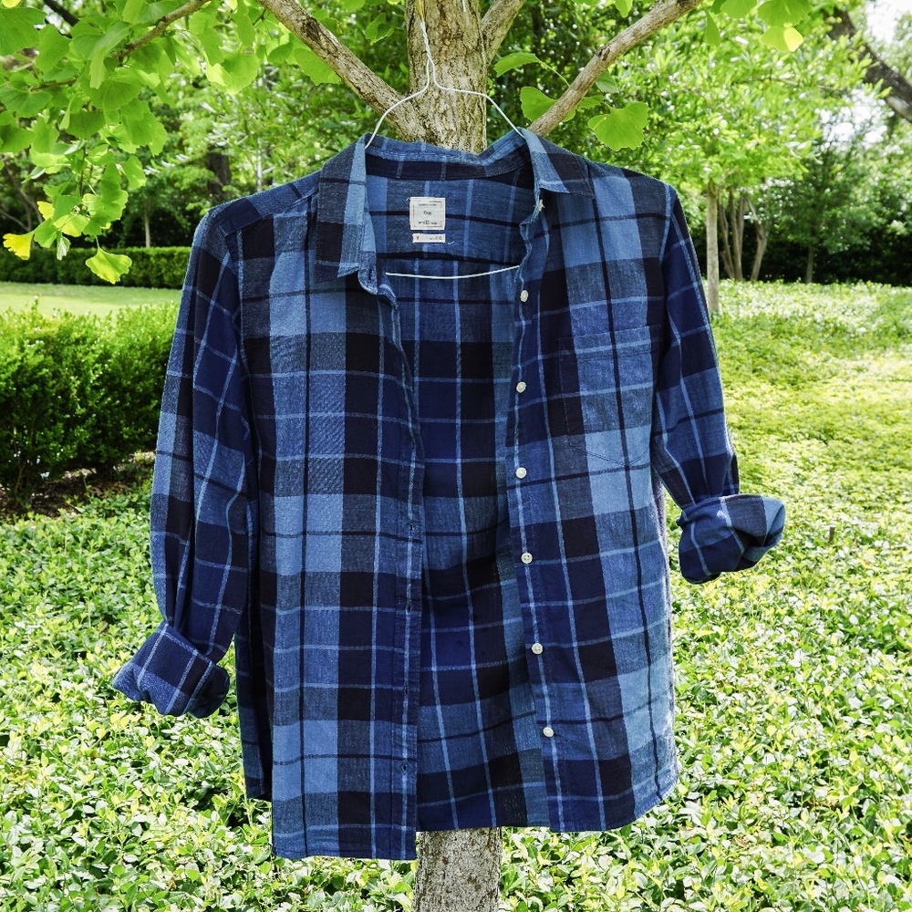 Gap The Fitted Boyfriend Flannel